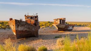 navi abbandonate lago aral siccità deserto clubbez
